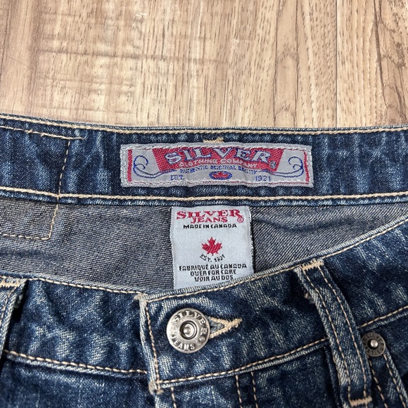 Vintage Silver Blue denim Flared Jeans western trendy 90’s y2k 70’s trendy - Picture 9 of 11